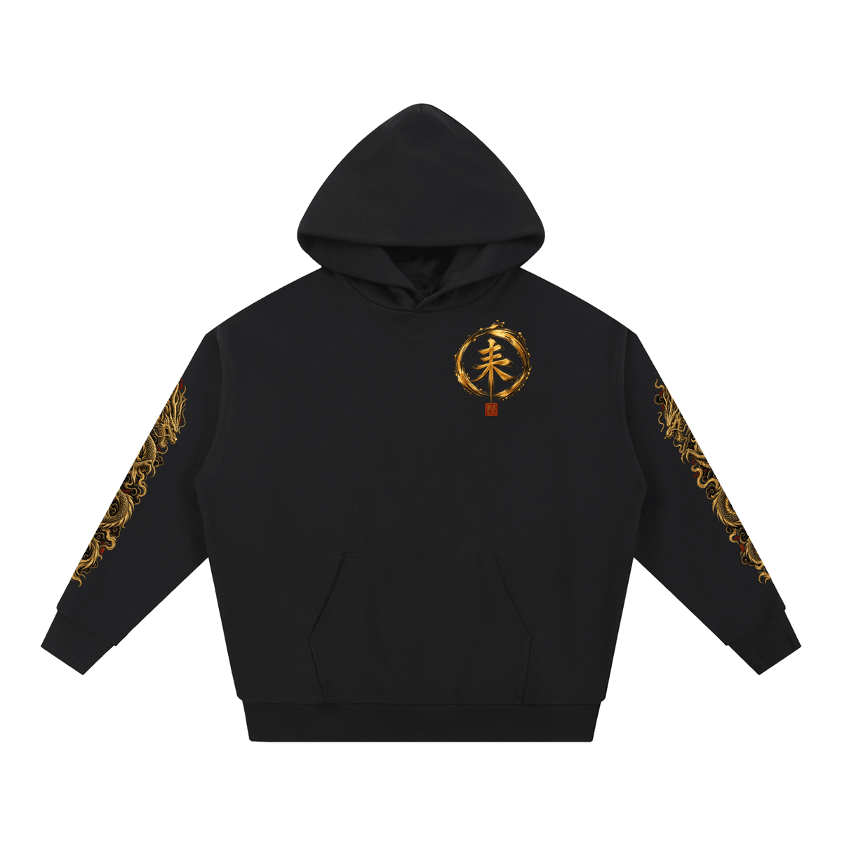 Dragon Soul Black & Gold Hoodie Drop 001