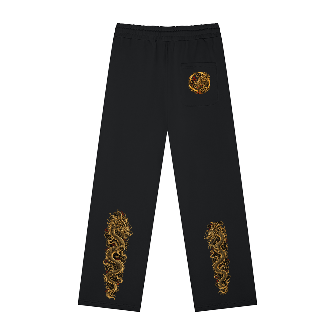 Dragon Soul Black &amp; Gold Sweatpants Drop 001